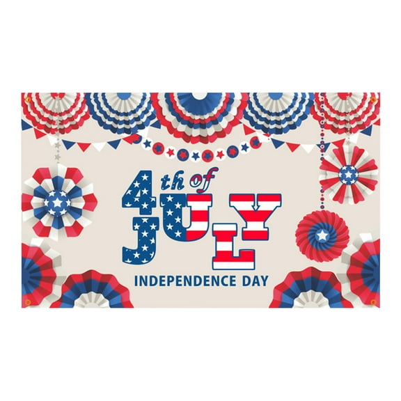 Hvmvliv 4th of July Backdrops (35x59in) Independence Day Backdropss Memorial Day Decorative Background 4th of July Party Supplies Outdoor Party USA Backdrops Multicolor