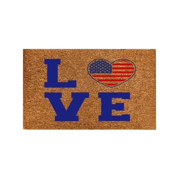 Hvmvliv 4th of July Front Porch Rug Independence Day Non Slip Doormat Patriotic Red White Blue Entrance Rug 40x60cm Soft Absorbent for Front Porch Kitchen Bathroom Floor Mat