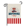 thumbnail image 1 of Hvmvliv 4th of July Garden Flag Double Sided Independence Day Garden Flag 30x45cm Linen Outdoor Decoration Patriotic Red White Blue Yard Flag for Patio Porch Holiday Celebration White, 1 of 6