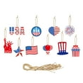 thumbnail image 1 of Hvmvliv 4th of July Hanging Decorations (1 Set) USA 4th of July Hanging Ornaments Red White and Blue Flag Gnome Hanging For Memorial Day Decorations Multicolor, 1 of 7