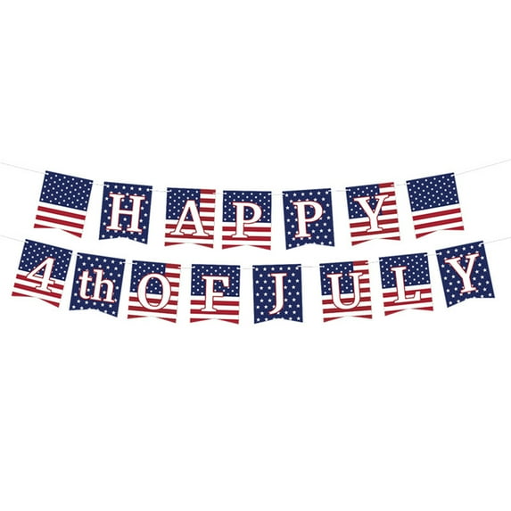Hvmvliv 4th of July Party Supplies 1Pack USA Independence Day Party Supplies Set Paper Runners Disposable Party Supplies Independence Day Decorations Multicolor
