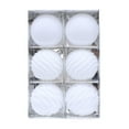 thumbnail image 1 of Hvmvliv 6-Count Flocked Christmas Balls Set Multiple Styles Tree Decorations Party Ornaments White, 1 of 7