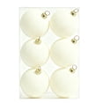 thumbnail image 1 of Hvmvliv 6 Pack Flocked Christmas Tree Ball Ornaments with Soft Velvet Finish for Xmas Holiday Decor, 1 of 6