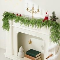 Hvmvliv 6ft Artificial Norfolk Pines Garlands Winter Christmas Garlands Artificial Garlands for Tables Mantle Wall Indoor Christmas Decorations Green