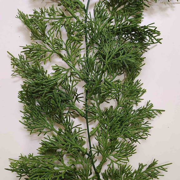 Hvmvliv 6ft Christmas Mantel Garland Christmas Rattan Soft Green Pine Needles Door Wall Hanging Ornaments for Indoor Christmas Decoration Green