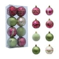 thumbnail image 1 of Hvmvliv 8-Piece Shatterproof Christmas Ball Ornaments Multiple Styles Tree Party Decorations Multicolor, 1 of 6