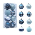 thumbnail image 1 of Hvmvliv 8-Piece Shatterproof Christmas Ball Ornaments Multiple Styles Tree Party Decorations Multicolor, 1 of 6