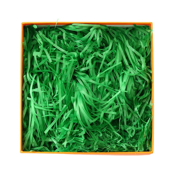 Hvmvliv 80g/Bag Confetti Crinkle Paper Shreds for Party Decor - Safe Paper Filling for Gift Wrapping, Hampers, and Holiday Celebrations Green