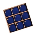 thumbnail image 1 of Hvmvliv 9-Piece Red Flocked Christmas Balls 3.94 Inch Plastic Xmas Tree Ornaments Hanging Decorations for Holiday Display Blue, 1 of 9