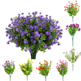 thumbnail image 1 of Hvmvliv Artificial Flowers Artificial Flowers 1 Bundles Fake Flowers Faux Plastic Plants for Home Decorations Outdoor Porch Flowerpot Artificial Flower Purple, 1 of 6
