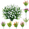 thumbnail image 1 of Hvmvliv Artificial Flowers Artificial Flowers 1 Bundles Fake Flowers Faux Plastic Plants for Home Decorations Outdoor Porch Flowerpot Artificial Flower White, 1 of 6