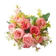 thumbnail image 1 of Hvmvliv Artificial Flowers Simulated Fragrant Concubine Peony Wedding Handheld Bouquet Wedding Home Decoration Simulated Flowers Fake Bouquet Pink, 1 of 6