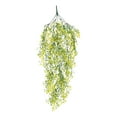 thumbnail image 1 of Hvmvliv Artificial Flowers Simulation Green Plant Rattan Artificial Flower Wall Hanging Home Decoration Plant Yellow, 1 of 7