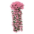 thumbnail image 1 of Hvmvliv Artificial Hanging Plants Outdoors Simulation Petunia Trumpet Flower Wall Hanging Hanging Fake Plant Home Decorative Flower for Wall Pink, 1 of 8