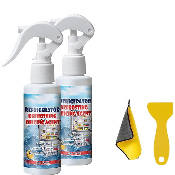 Hvmvliv Automotive Ice Remover Spray, 120ml, 2Pcs Fast Acting Deicer for Car Windows and Door Locks in Winter White