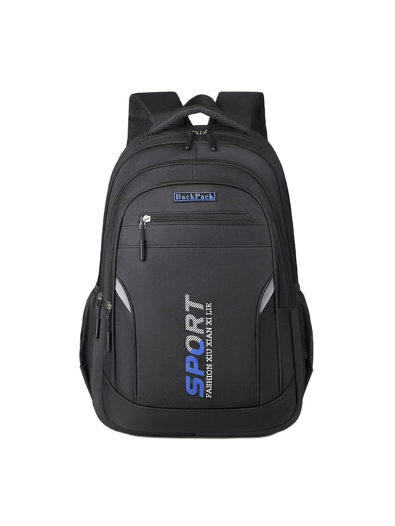 Backpack for Men Laptop Backpack 16 Inch Unisex Lightweight Knapsack College Outdoor Travel Sackpack Large Capacity Black