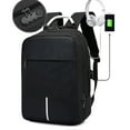 thumbnail image 1 of Hvmvliv Backpack with USB Charging Port Laptop Backpack Large-Capacity Business Knapsack for Travel Can Storage 15.6 Inch Laptop Black, 1 of 7