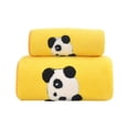 thumbnail image 1 of Hvmvliv Bath Towels Set 2-Piece Bear Embroidered Towel Set Soft Skin-Friendly Material, High Water Absorption, for Bathroom, Spa, Beach and Camping, Perfect Gift for Family and Friends Yellow, 1 of 6