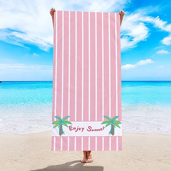 Hvmvliv Beach Towels 70x150cm Microfiber Beach Towel, Sand Dry Lightweight Travel Towel, Quick Absorb for Beach, Pool Pink