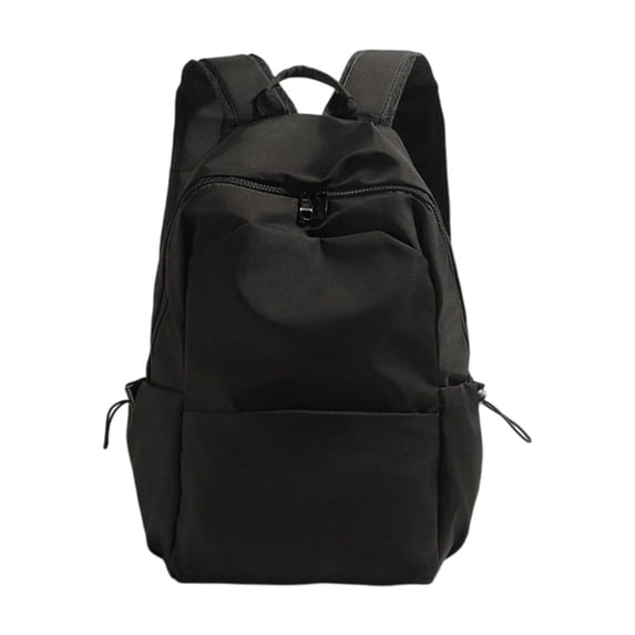 Hvmvliv Book Backpack Travel Bag Simple and Lovely Solid Color Backpack Large-Capacity Backpack with Water Cup Bag for Unisex Black