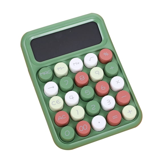 Hvmvliv Calculator Computing Counter Cute Calculator Small Portable Scientific Calculator 12 Digits Mini Body Plastic Keys Non-Slip Bottom Pad Clear Keys Green