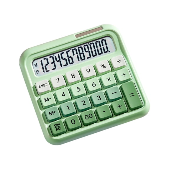 Hvmvliv Calculator Computing Counter High Calculator Flexible Keyboard Multi-Color Series Office Use Internet Style Personalized Calculator Green