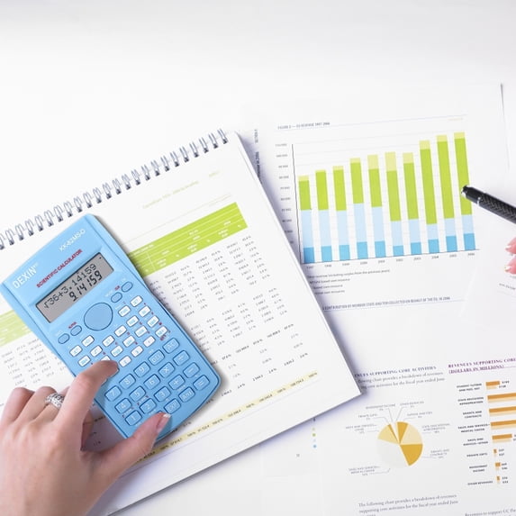 Hvmvliv Calculator Computing Counter Large-Screen 12-Bit Calculator Portable Beautiful and Lovely Calculator with Solar Charging Blue