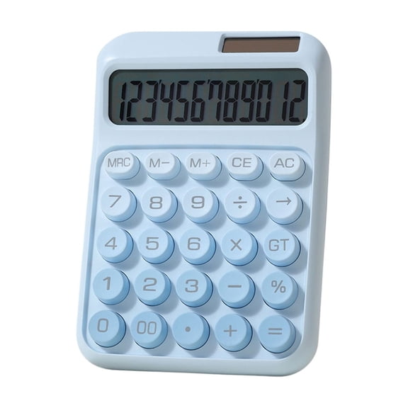 Hvmvliv Calculator Computing Counter Solar Powered Calculator 7 Cell Battery Power Supply Calculator Office Use for Office C