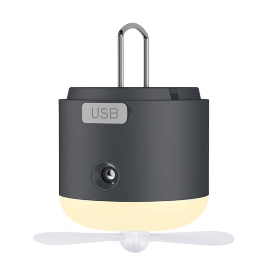 Hvmvliv Camping Lights Outdoor Tent Lights with Fan Hanging Repellent Spray Refrigeration Camping Lights Usb Charging Multi-Function Camping Lights for Outdoor Black