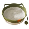 thumbnail image 1 of Hvmvliv Cat Beds Basket Woven Cute Pet Bed for Indoor Cat Cushion Suitable for Small Cat and Dog Green, 13.7x13.7 in, 1 of 6