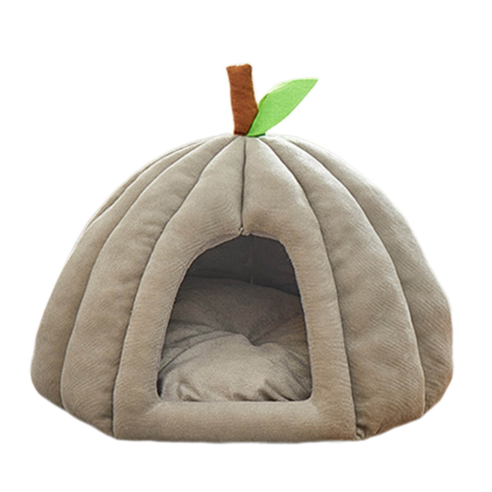 Hvmvliv Cat Beds for Indoor Cats Covered Cat Bed Bed Soft Warm Comfy Large Cat Bed Washable Pet Bed Gray, 15.7x15.7 in