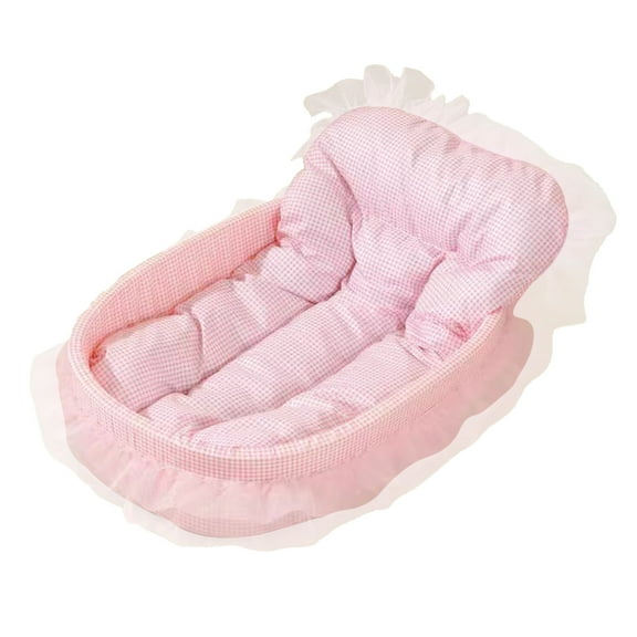 Hvmvliv Cats Bed Pet Bed Super Warm Cushion Kitten Bed Winter Sleeping Pad Washable Large Cat Bed Pink, 23x15 in