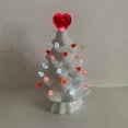 thumbnail image 1 of Hvmvliv Ceramic Valentine's Day LED Light-Up Tree with Heart Topper - Battery-Powered Romantic Decor for Tabletop, Home and Gift Giving White, 1 of 7