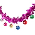 thumbnail image 1 of Hvmvliv Christmas Garland 66.93in Christmas Shiny Garlands Artificial Flower Ribbons with Hanging Balls Colorful Xmas Fake Rattan Decorations for Home Hot Pink, 1 of 7