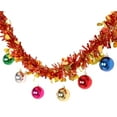 thumbnail image 1 of Hvmvliv Christmas Garland 66.93in Christmas Shiny Garlands Artificial Heart-Shaped Ribbons with Hanging Balls Colorful Xmas Fake Rattan Decorations for Home Red, 1 of 7