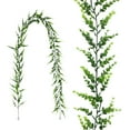 thumbnail image 1 of Hvmvliv Christmas Garland 70.08in Simulation Green Norfolk Pine Garlands Home Fireplace Decoration Christmas Artificial Rattan Decoration 10 Fork Pines Needle Vines Green, 1 of 5