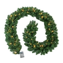 Hvmvliv Christmas Garland 70.87in Artificial Christmas Rattan Decorative PVC Green Norfolk Pine Garlands Decoration Xmas Hanging Decorations for Fireplace Wall Window Stair Green
