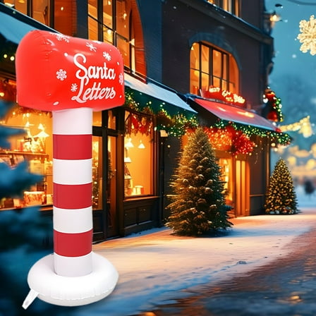 Hvmvliv Christmas Inflatables Outdoor Pvc Inflatable Santa Claus Decoration Red Santa Christmas Yard Inflatables for Xmas Outdoor Decoration 0.66 ft, White