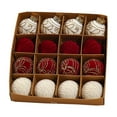thumbnail image 1 of Hvmvliv Christmas Ornaments 16Pc 2.34inch Velvet Christmas Balls Decorations Flocked Home Indoor Ornaments Shatterproof Mini Xmas Balls Hanging for Christmas Tree Multicolor, 1 of 7