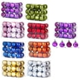 thumbnail image 1 of Hvmvliv Christmas Ornaments 24Pc 1.17inch Christmas Tree Decorations Xmas Balls Hanging Decor Plastic Shatterproof Electroplated Ornaments for Christmas Decoration Indoor Purple, 1 of 5