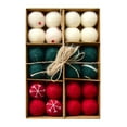 thumbnail image 1 of Hvmvliv Christmas Ornaments 24Pc 1.17inch Christmas Wool Balls Decorations Boxed Mini Xmas Balls Ornaments Shatterproof Christmas Tree Decorations Multicolor, 1 of 6