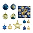 thumbnail image 1 of Hvmvliv Christmas Ornaments 45Pc 2.34inch Christmas Tree Hanging Decorations Set Differently Shaped Shatterproof Xmas Balls for Christmas Decorations Multicolor, 1 of 5
