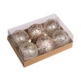 thumbnail image 1 of Hvmvliv Christmas Ornaments 6Pc 3.12inch Clear Christmas Tree Balls Decorations Transparent Painted Shatterproof Xmas Balls Hanging Boxed for Christmas Tree Pendant Gold, 1 of 7