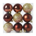 thumbnail image 1 of Hvmvliv Christmas Ornaments 9Pc 2.34inch Christmas Balls Hanging Sets Decoration Electroplated Xmas Tree Balls Decorations for Holiday Decoration Brown, 1 of 6