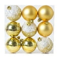 thumbnail image 1 of Hvmvliv Christmas Ornaments 9Pc 2.34inch Christmas Balls Hanging Sets Decoration Electroplated Xmas Tree Balls Decorations for Holiday Decoration Yellow, 1 of 6