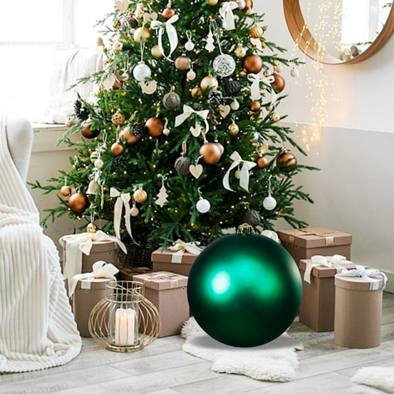 Hvmvliv Christmas Tree Ornaments 1Pc 6inch Large Size Christmas Tree Ornament Shatterproof Plastic Matte Hanging Balls for Xmas Ornaments for Party Decor Green