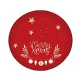 thumbnail image 1 of Hvmvliv Christmas Tree Skirt 24 inch Polyester Low‑Pile Holiday Printed Rug, Stable Easy‑Maintain Xmas Tree Base Cover For Modern Style Home Christmas Decoration Red, 1 of 8