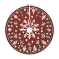 thumbnail image 1 of Hvmvliv Christmas Tree Skirt 24 inch Polyester Short Pile with HD Printed Patterns, Hand‑Washable Reusable Xmas Tree Base Mat For Small‑Medium Christmas Tree Decor Multicolor, 1 of 6