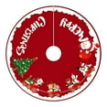 thumbnail image 1 of Hvmvliv Christmas Tree Skirt 32 inch Polyester with Santa Claus Snowflake Pattern, Easy‑Secure Installation Xmas Tree Base Cover To Hide Tree Stands & Cords Red, 1 of 8