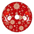 thumbnail image 1 of Hvmvliv Christmas Tree Skirt 32 inch Polyester with Santa Claus Snowflake Pattern, Easy‑Secure Installation Xmas Tree Base Cover To Hide Tree Stands & Cords Red, 1 of 9